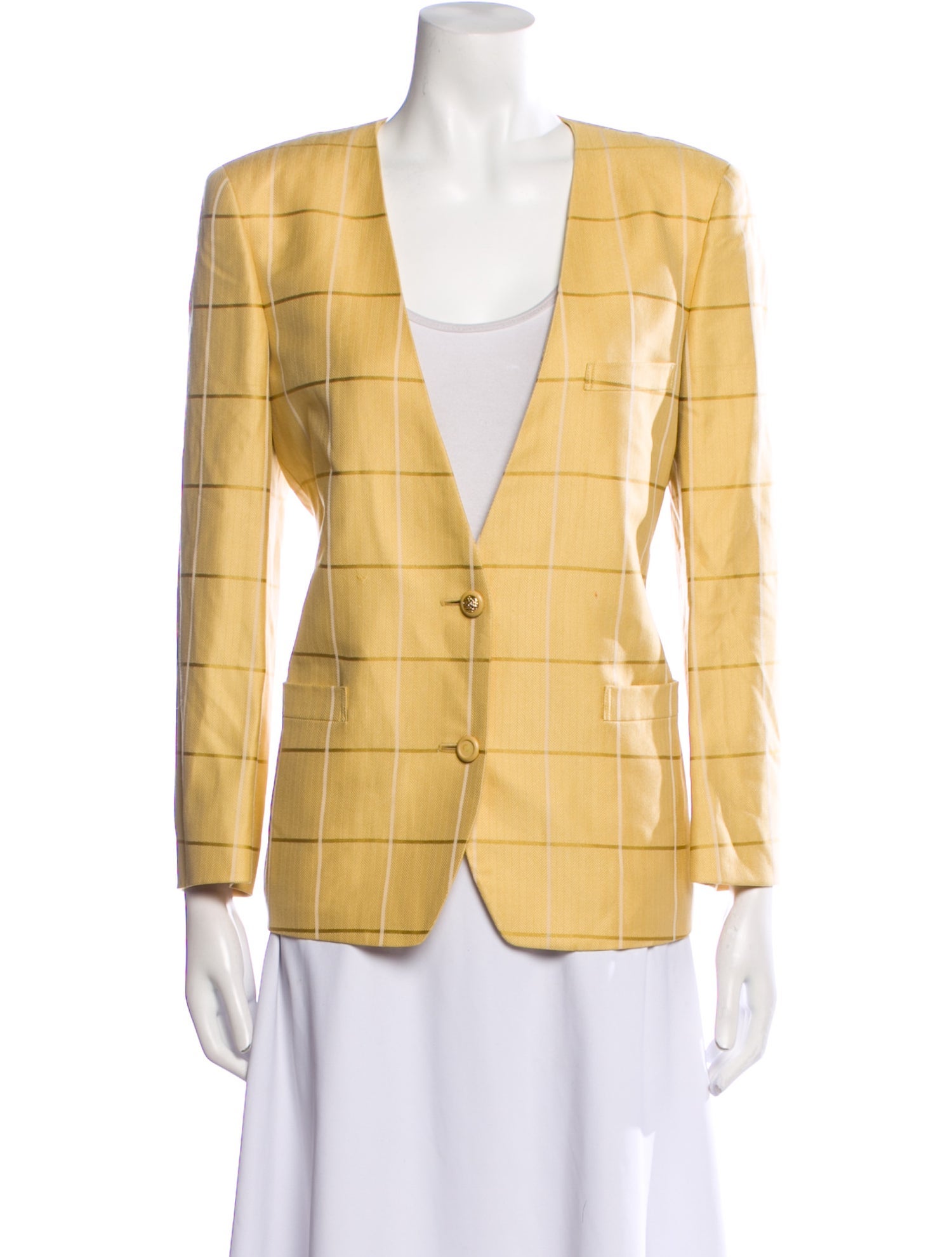 Burberry's Vintage Plaid Print Blazer