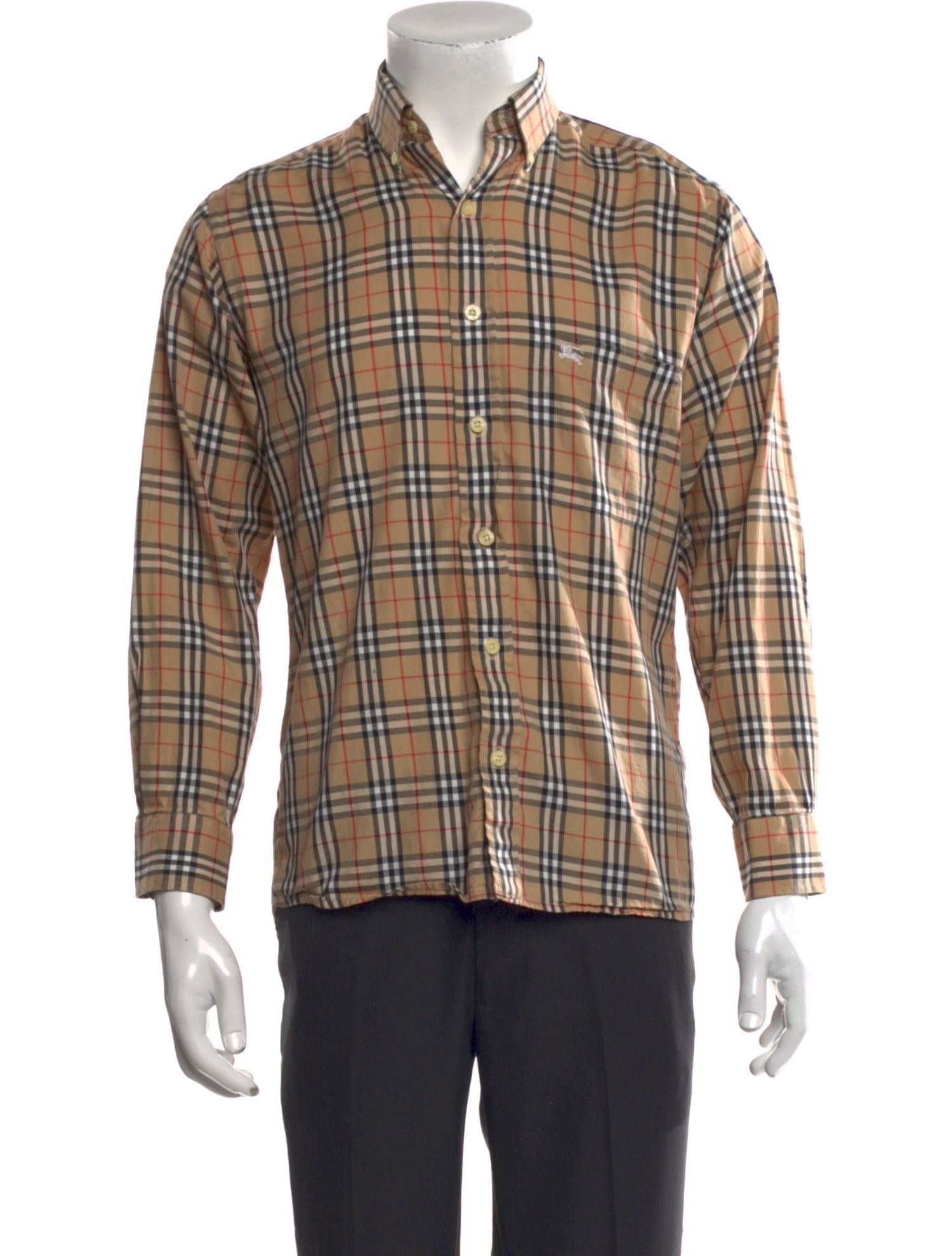Burberry's Nova Check Pattern Long Sleeve Shirt