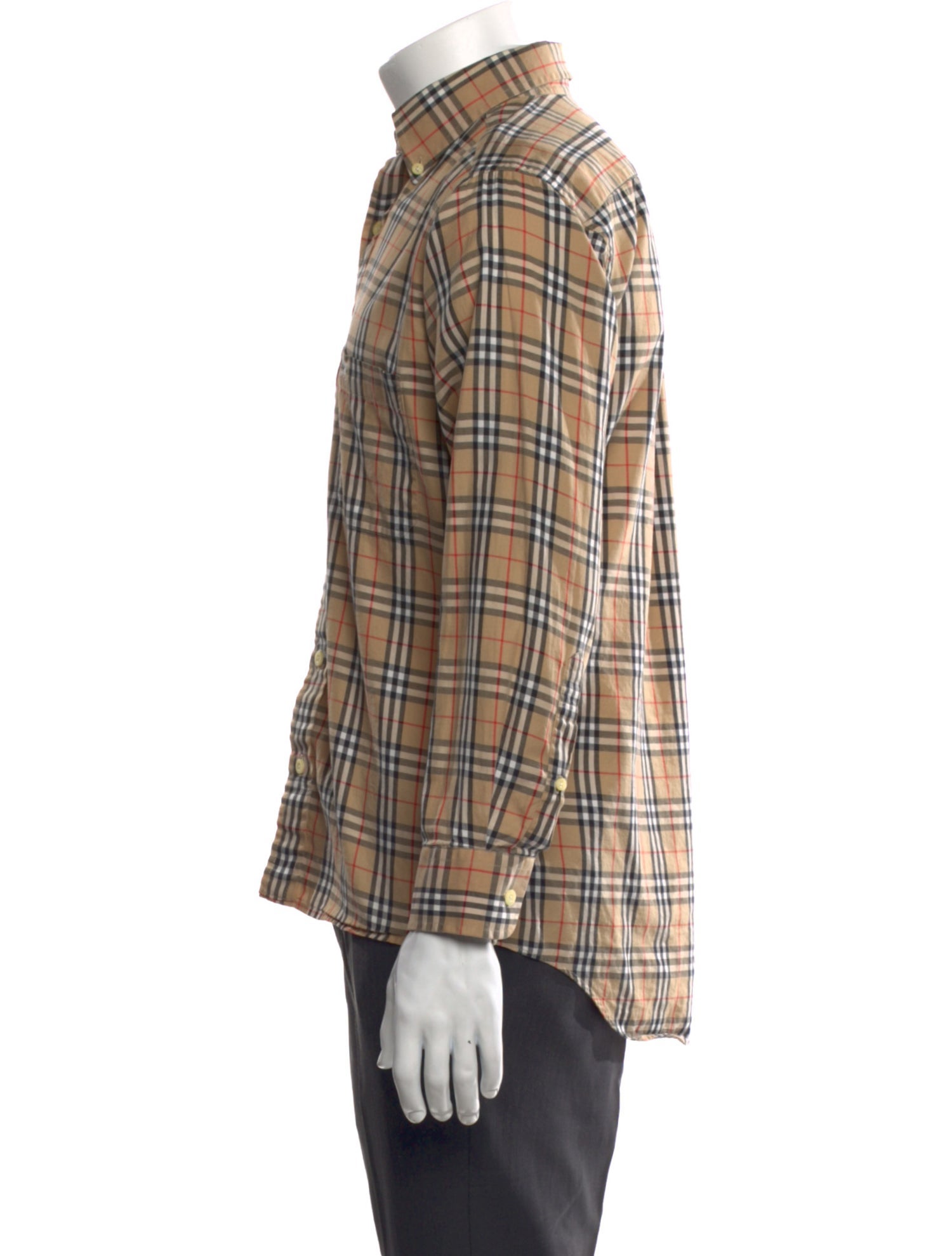 Burberry's Nova Check Pattern Long Sleeve Shirt