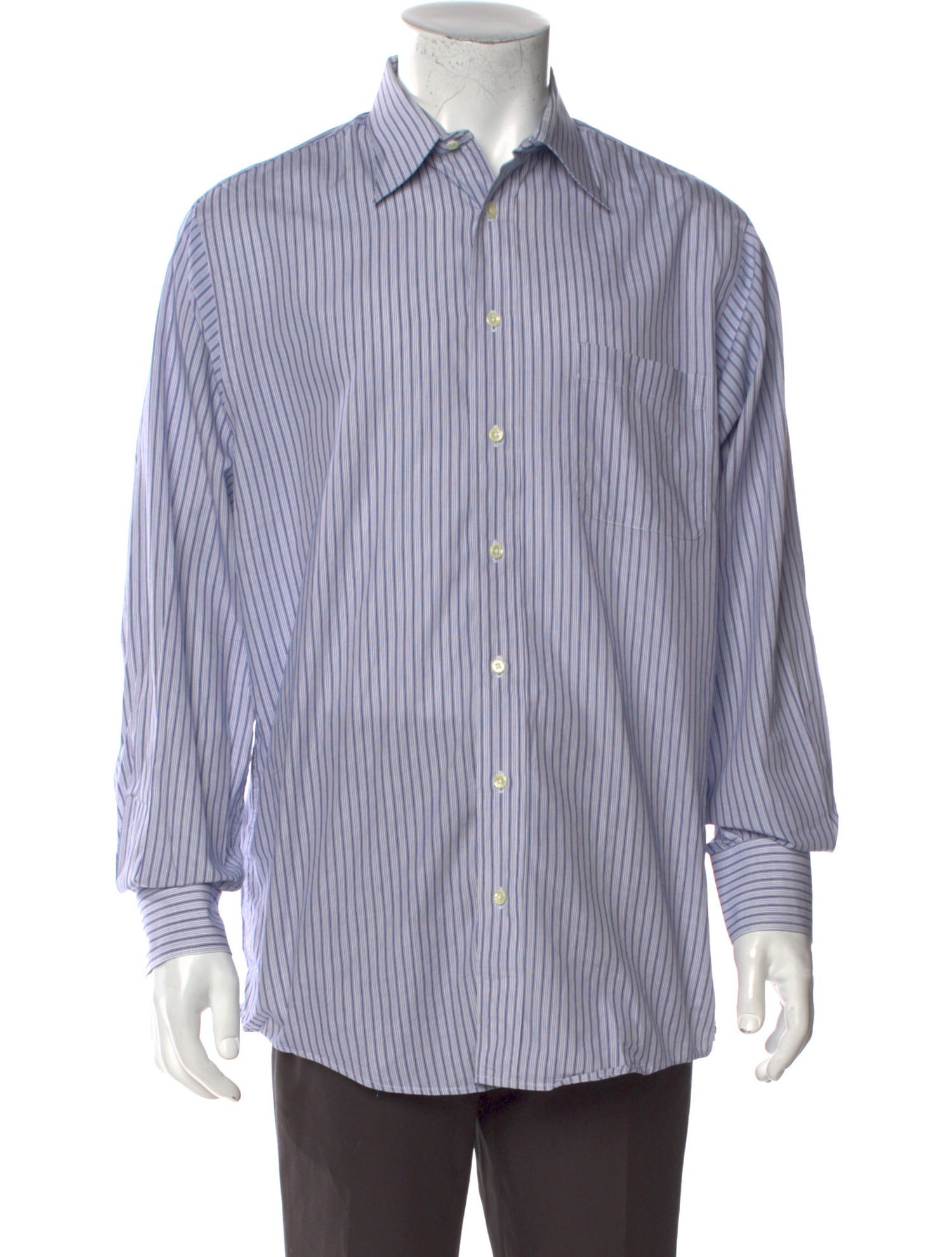 Burberry's Striped Long Sleeve Dress Shirt