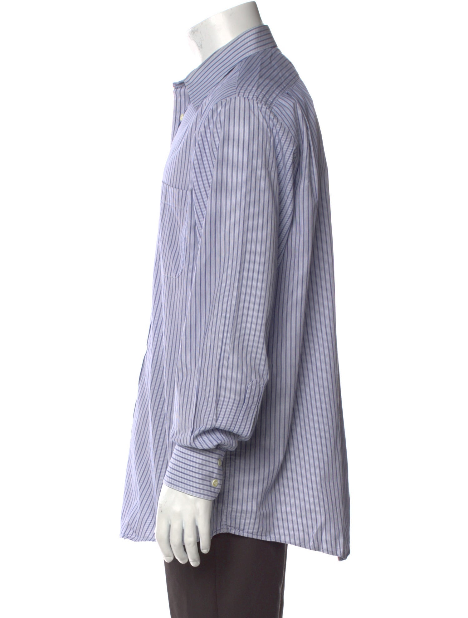 Burberry's Striped Long Sleeve Dress Shirt