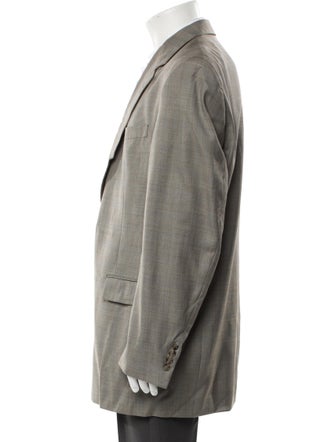 Burberry's Wool Plaid Print Blazer