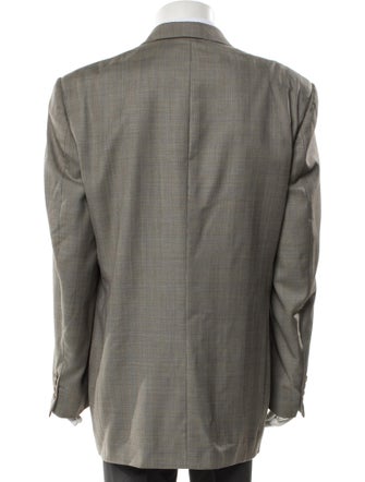 Burberry's Wool Plaid Print Blazer