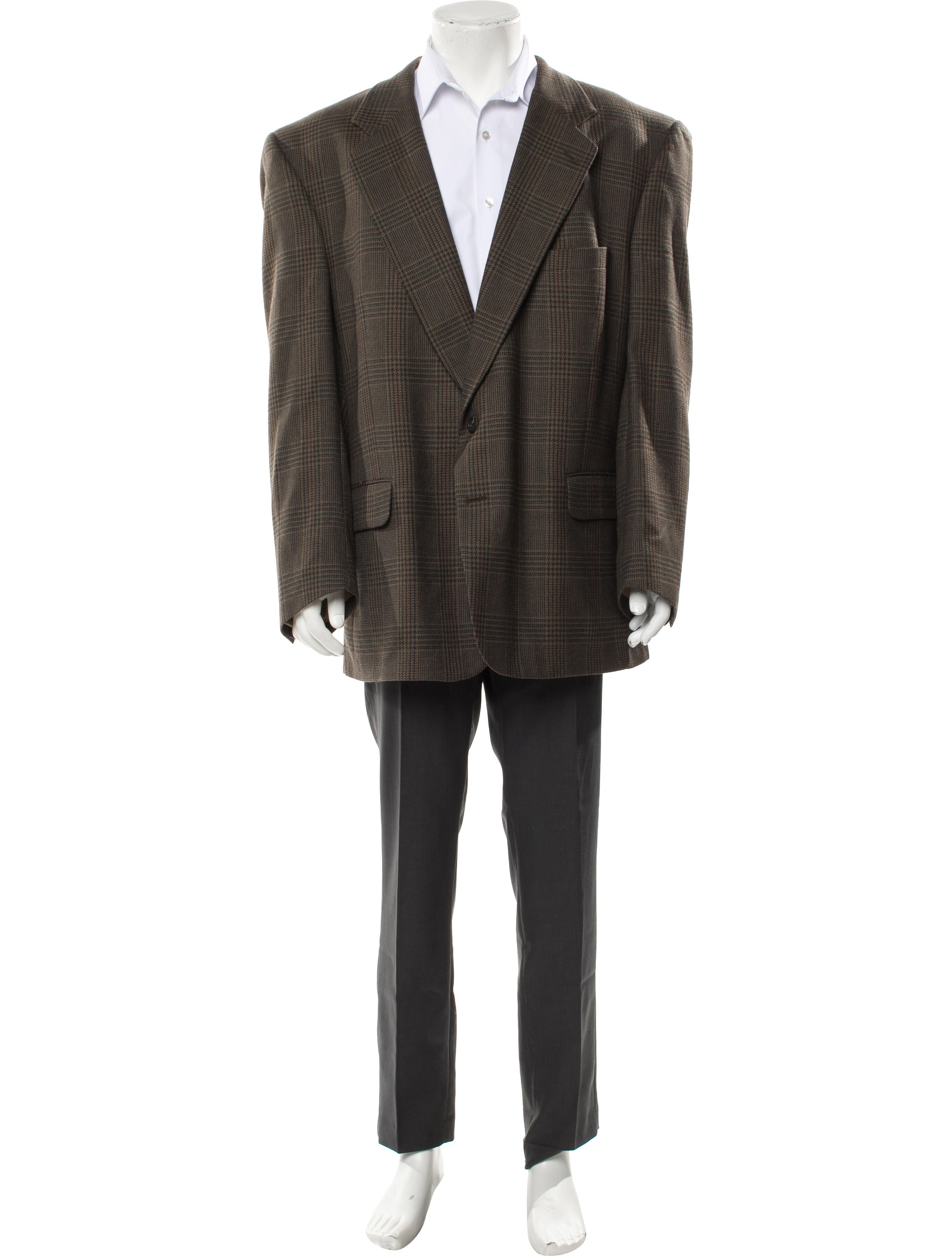 Burberry's Wool Plaid Print Blazer