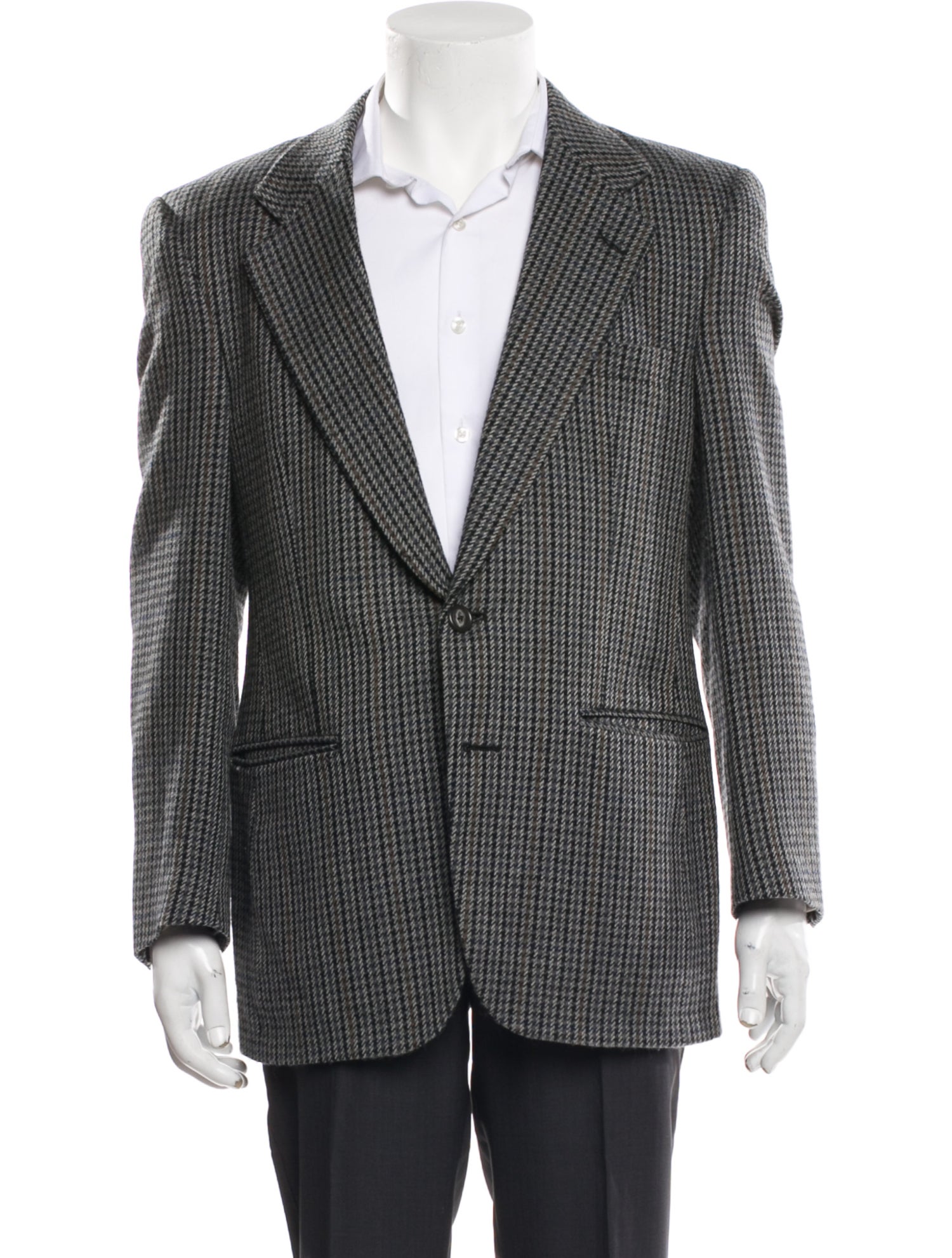 Burberry's Wool Houndstooth Print Blazer