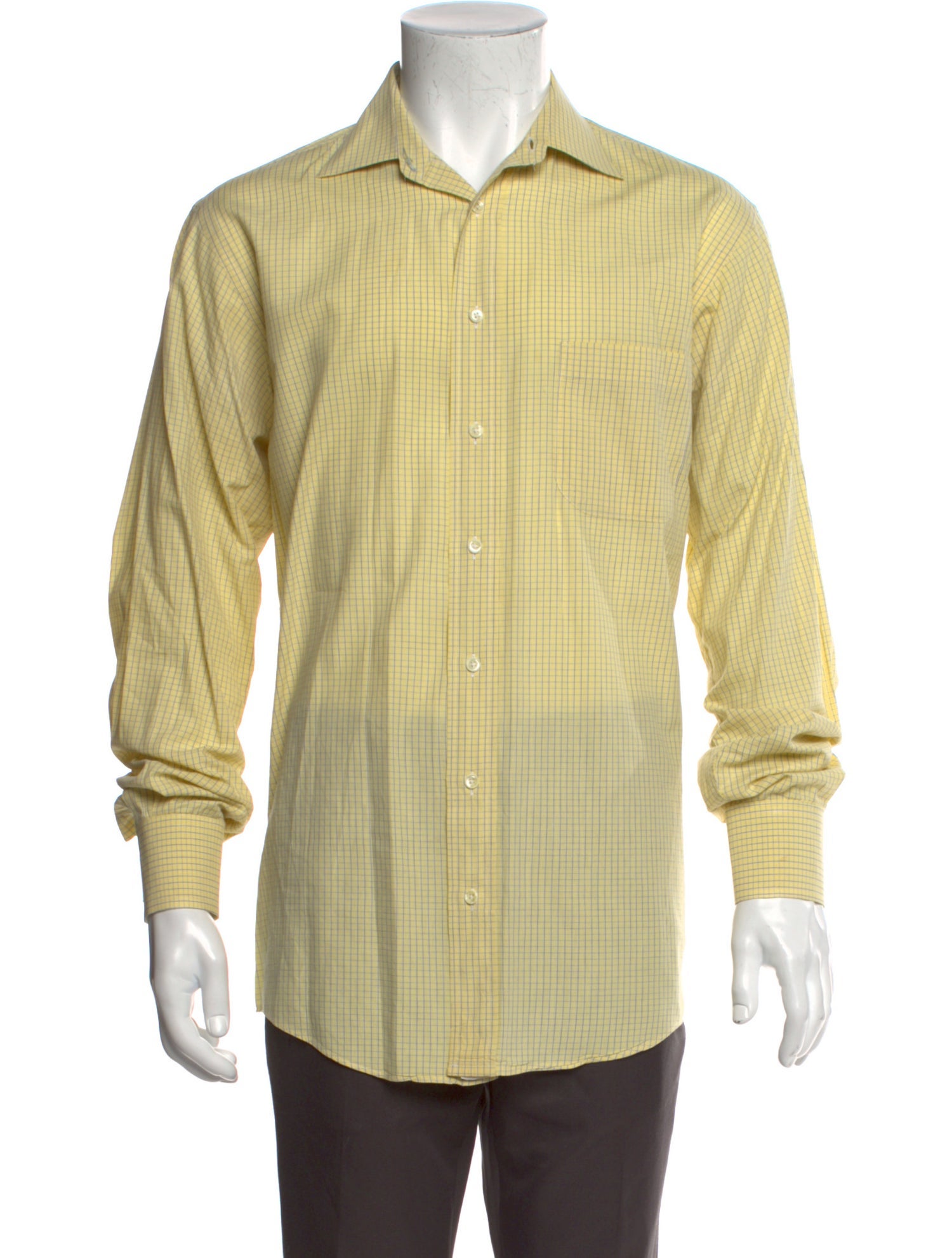 Burberry's Vintage Plaid Print Dress Shirt