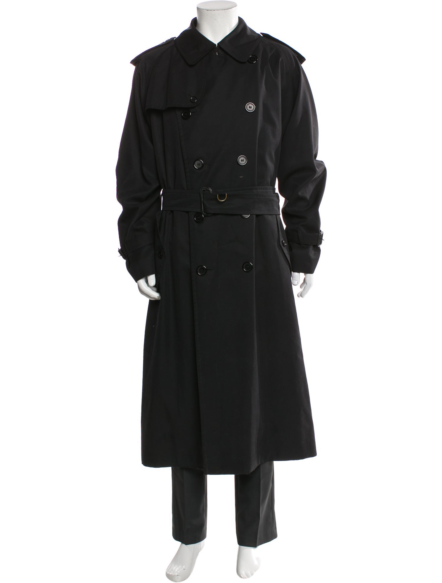 Burberry's Nova Check Pattern Wool Trench Coat
