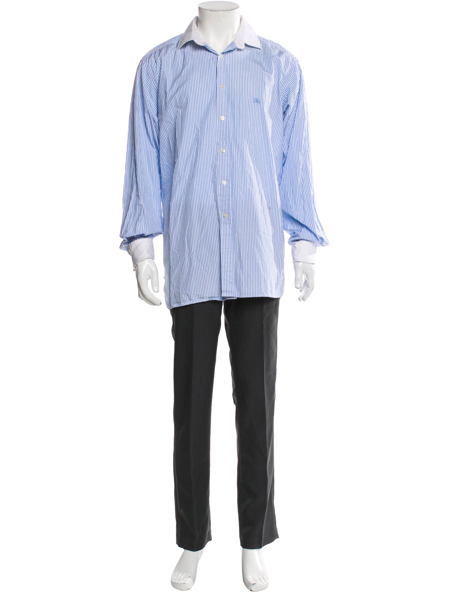 Burberry's Striped Long Sleeve Dress Shirt