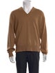 Burberry's Camel Hair V-Neck Pullover