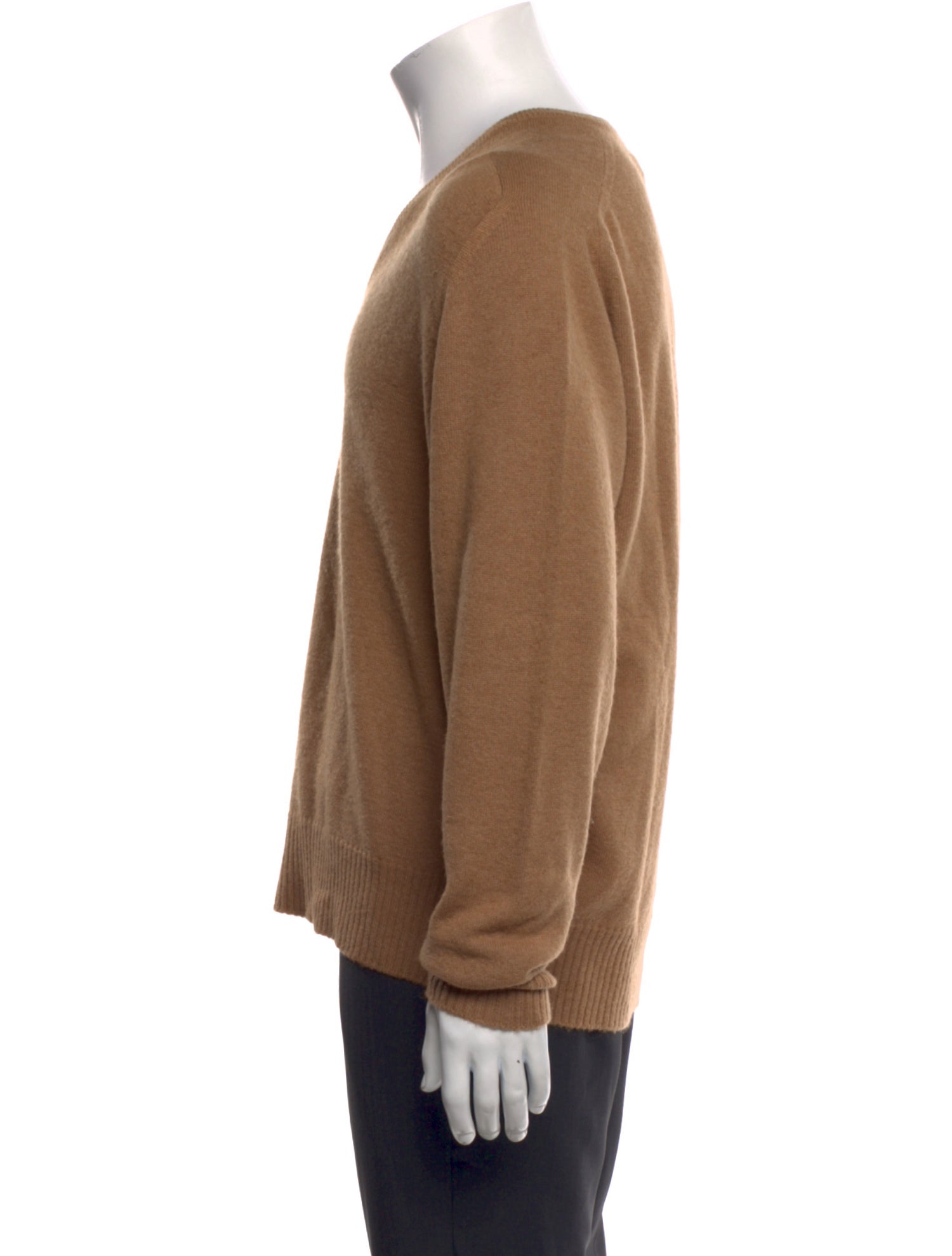 Burberry's Camel Hair V-Neck Pullover