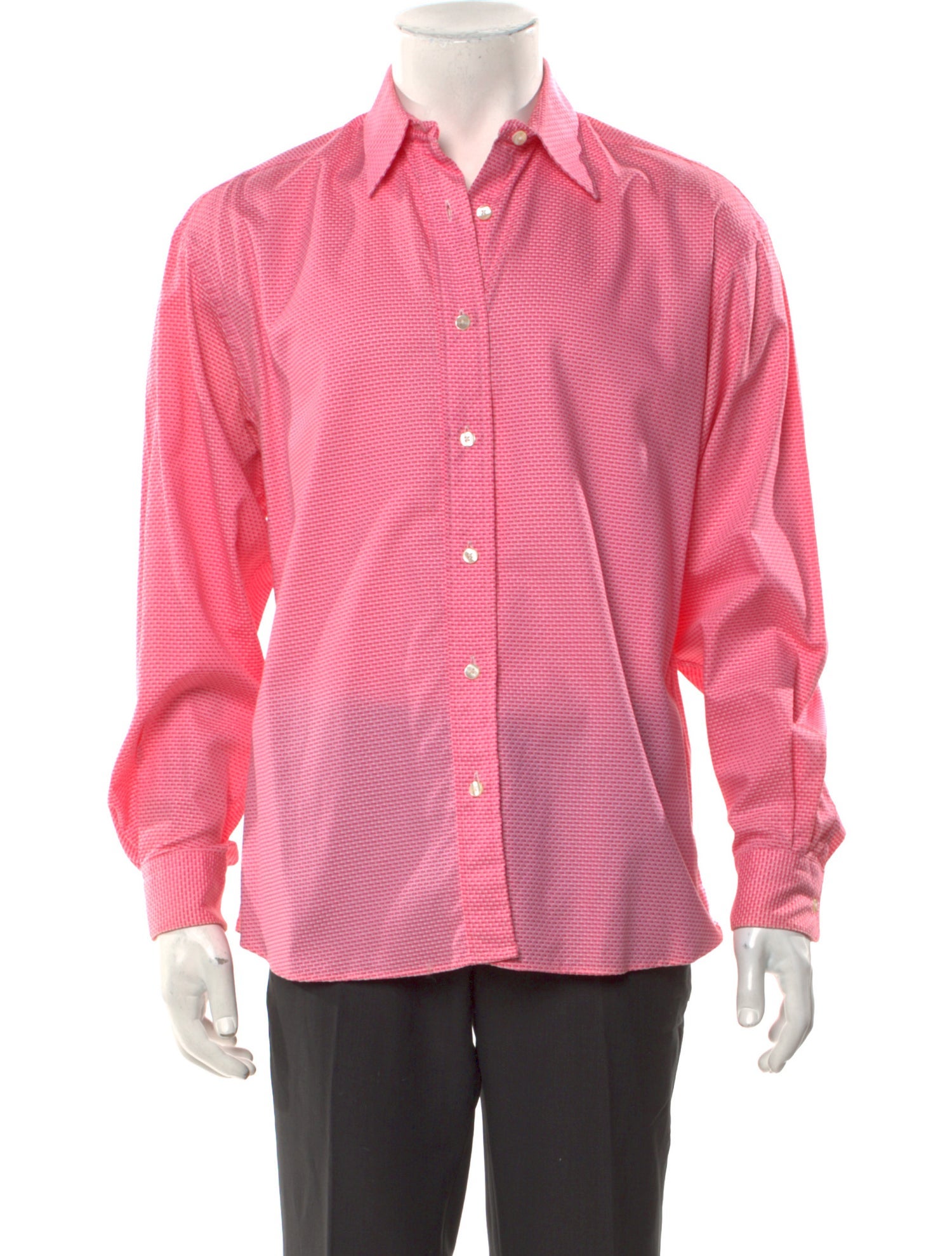 Burberry's House Check Pattern Long Sleeve Dress Shirt