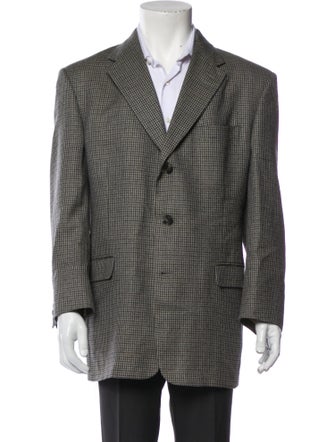 Burberry's Wool Houndstooth Print Blazer