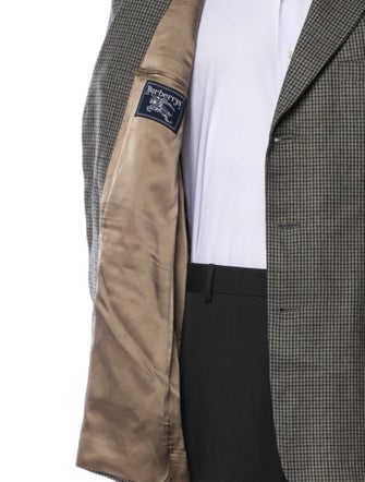 Burberry's Wool Houndstooth Print Blazer