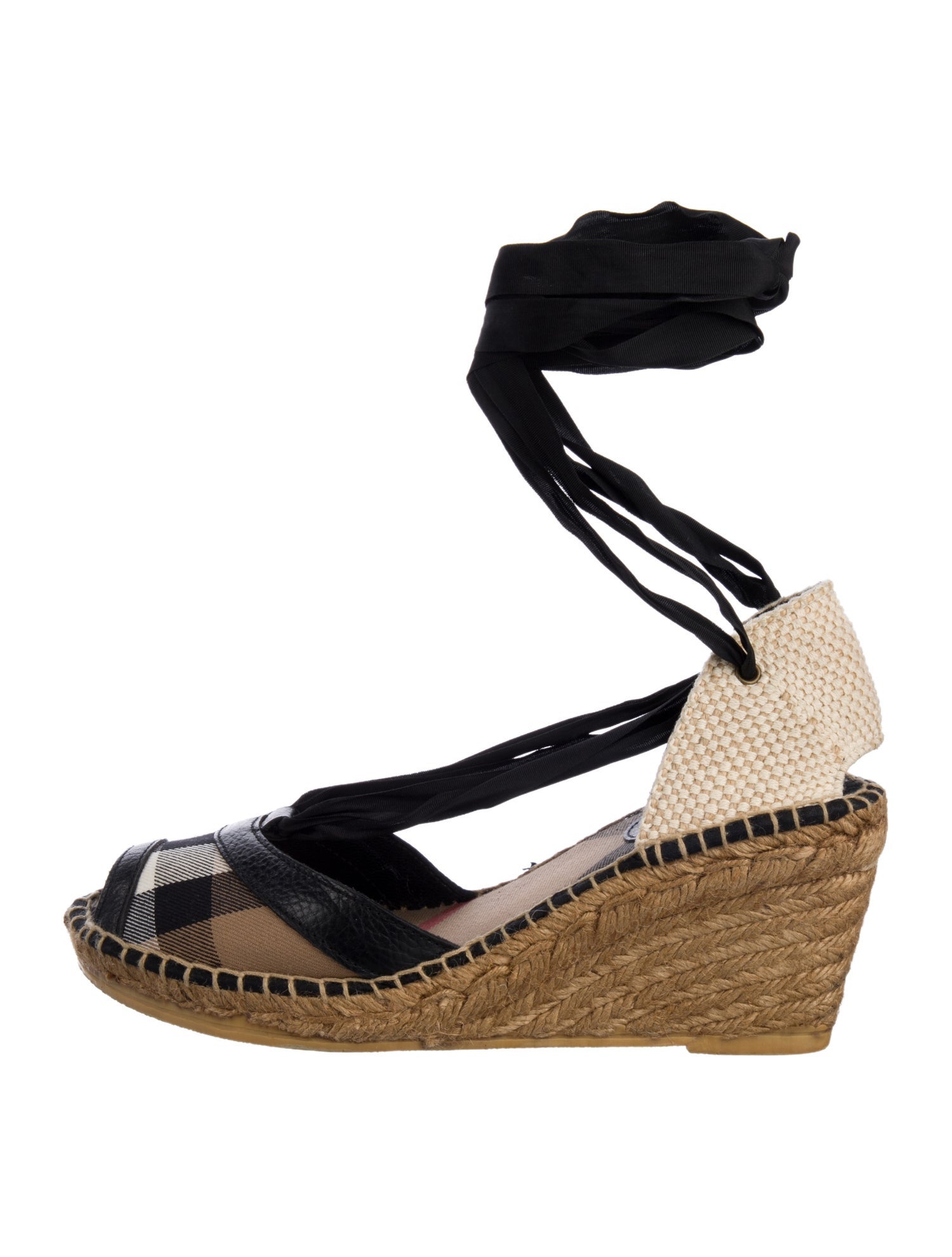 Burberry's House Check Pattern Canvas Espadrilles