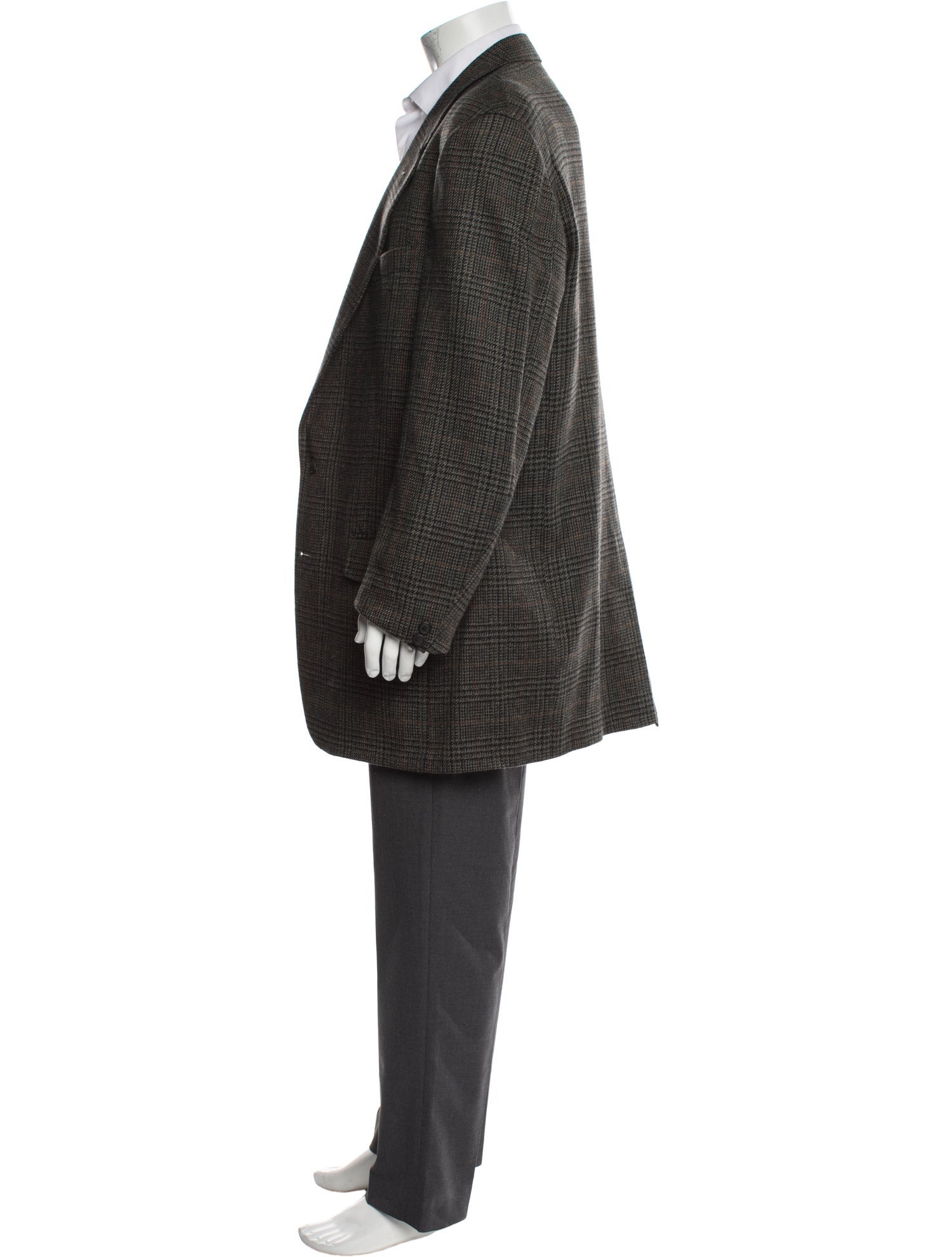 Burberry's Wool Houndstooth Print Overcoat