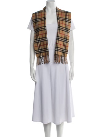 Burberry's Wool Nova Check Pattern Scarf
