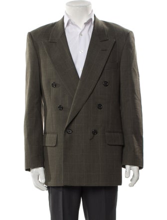 Burberry's Abstract Check Wool Peacoat