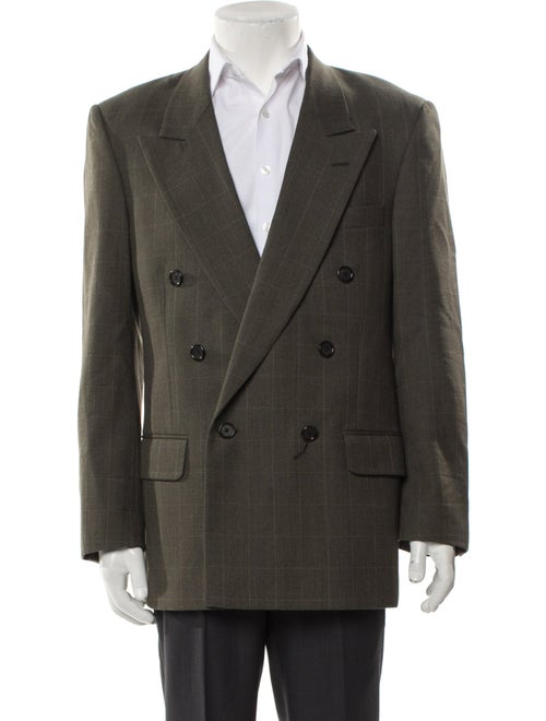 Burberry's Abstract Check Wool Peacoat
