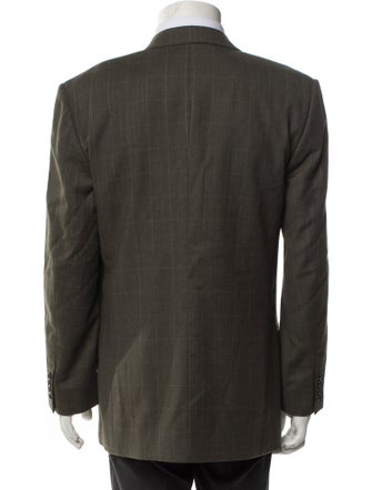 Burberry's Abstract Check Wool Peacoat