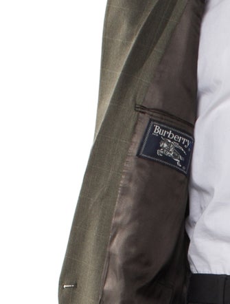 Burberry's Abstract Check Wool Peacoat