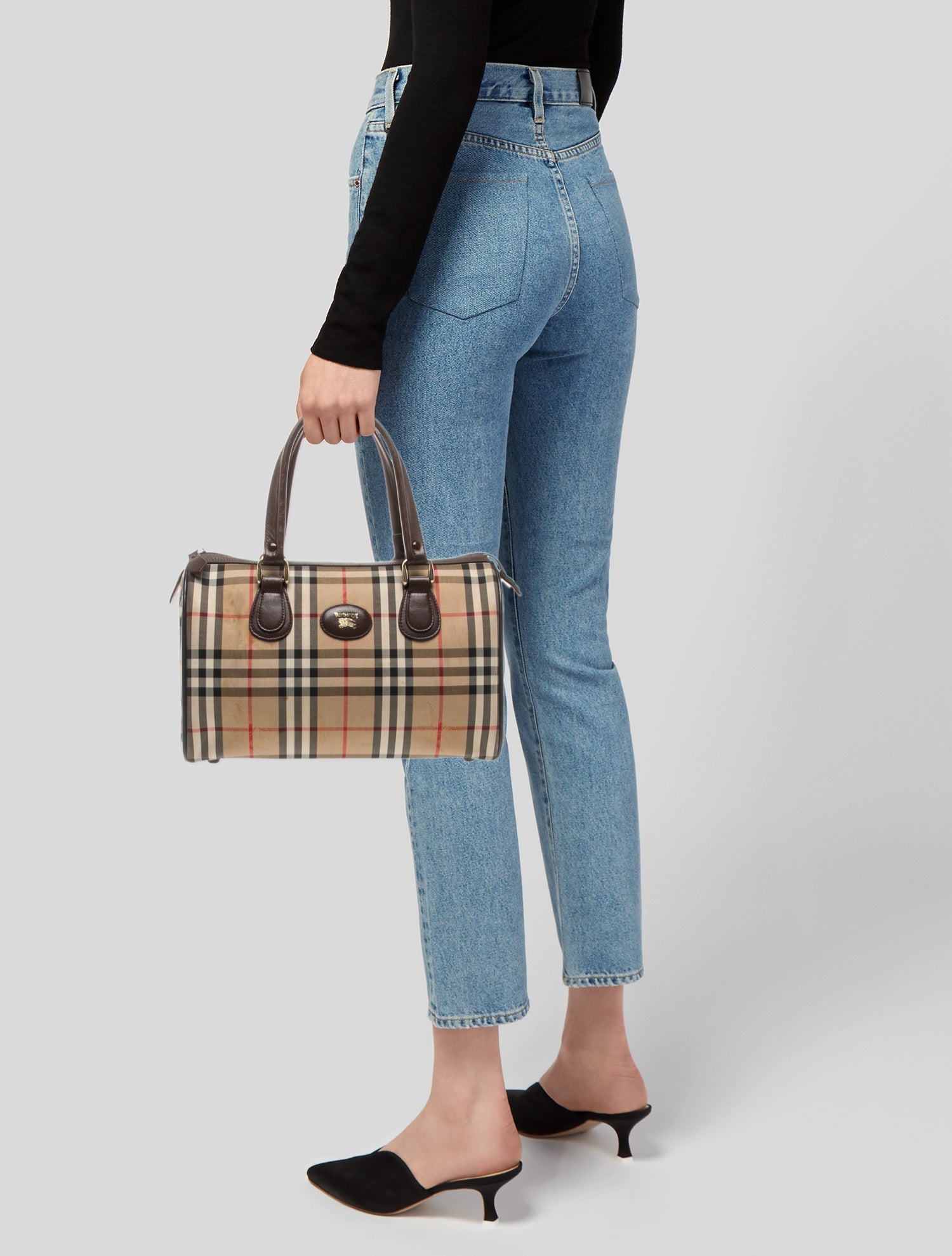 Burberry's Haymarket Check Top Handle Bag