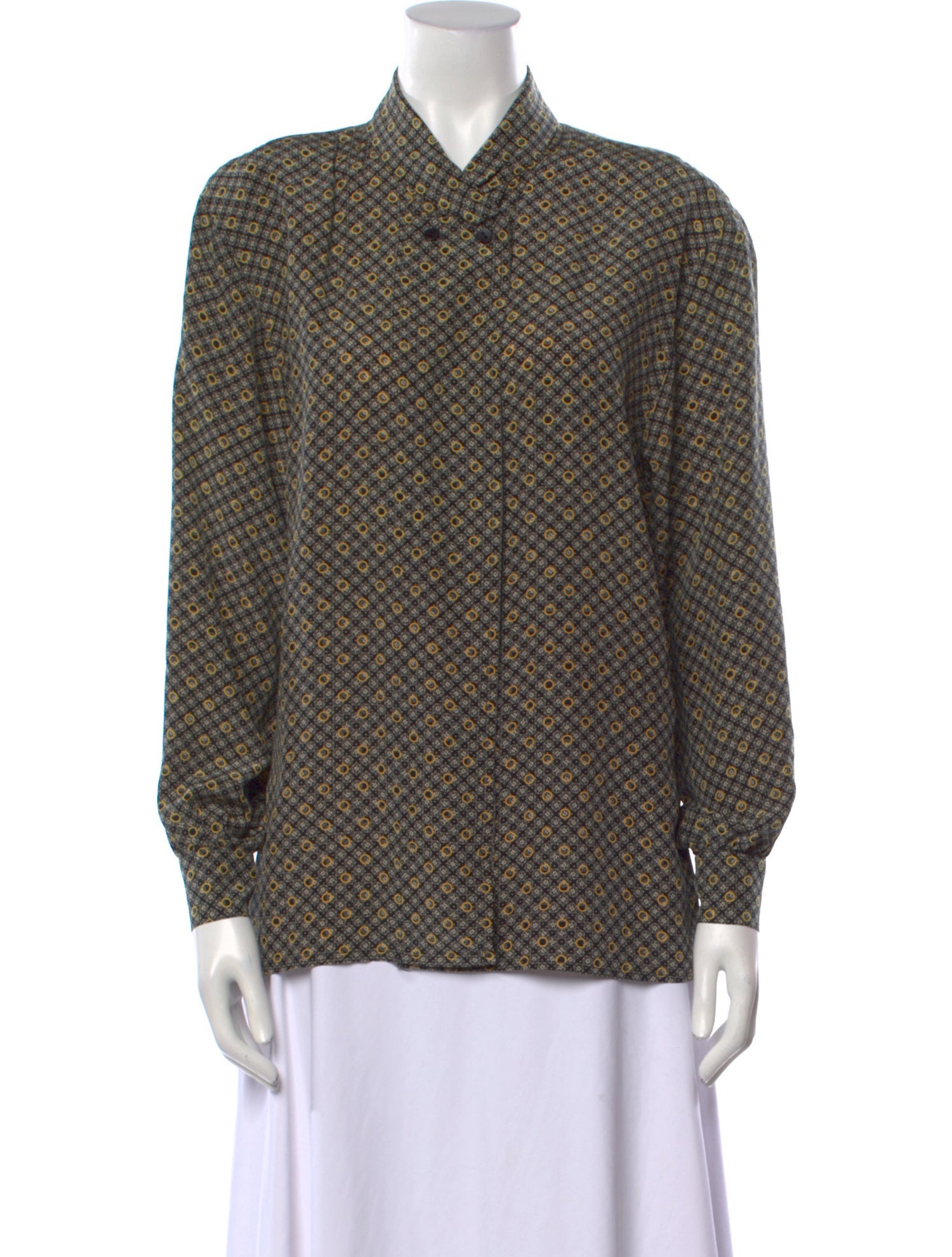 Burberry's Vintage 1980's Button-Up Top