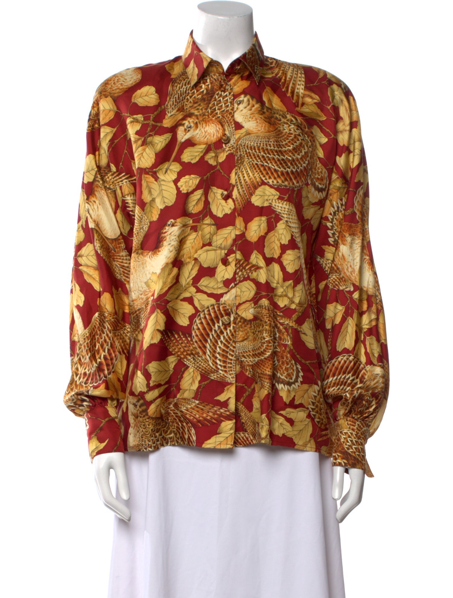 Burberry's Vintage Late 1970's - Early 1980's Button-Up Top