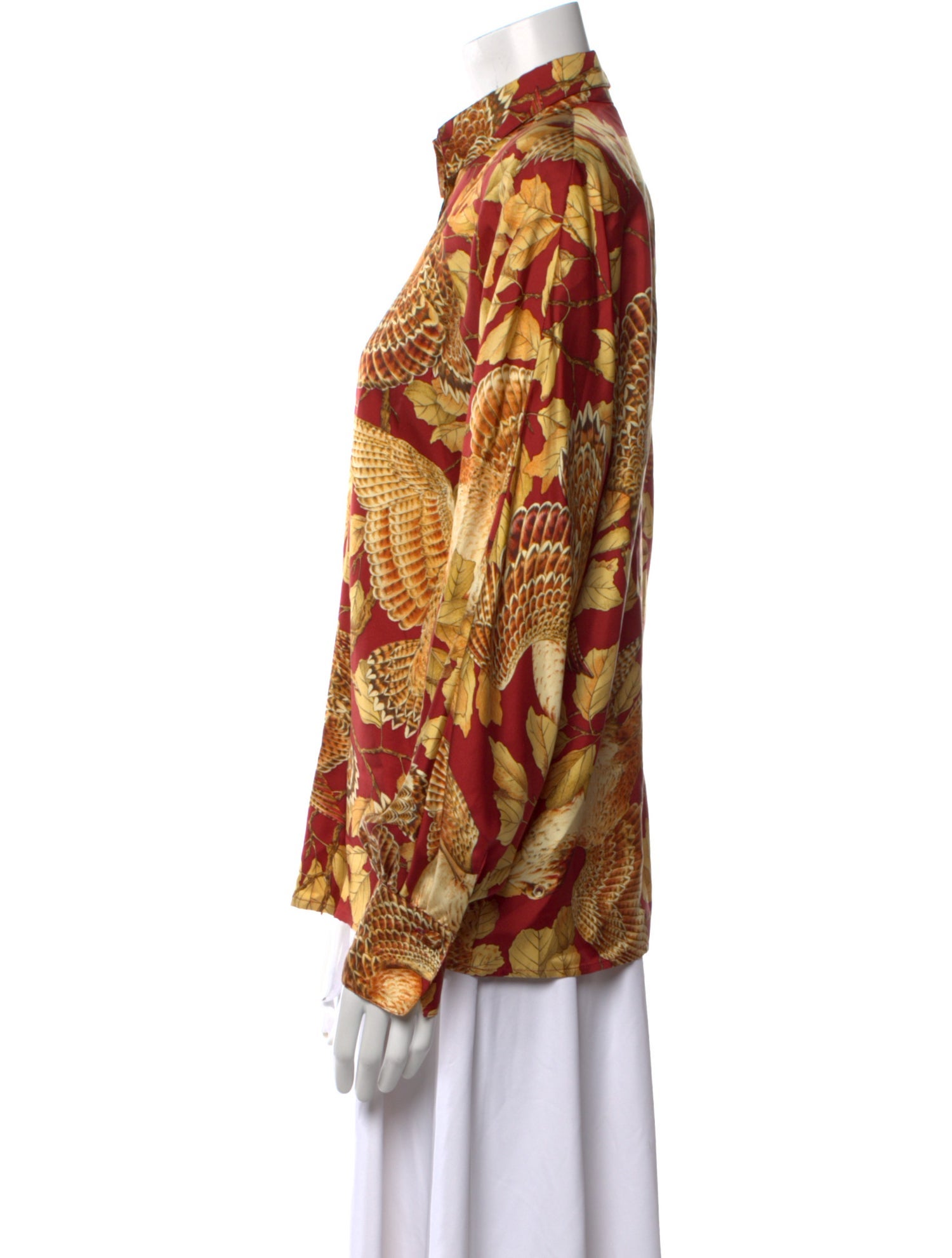 Burberry's Vintage Late 1970's - Early 1980's Button-Up Top