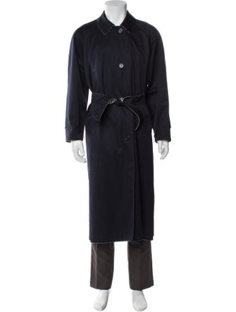 Burberry's Nova Check Pattern Wool Trench Coat