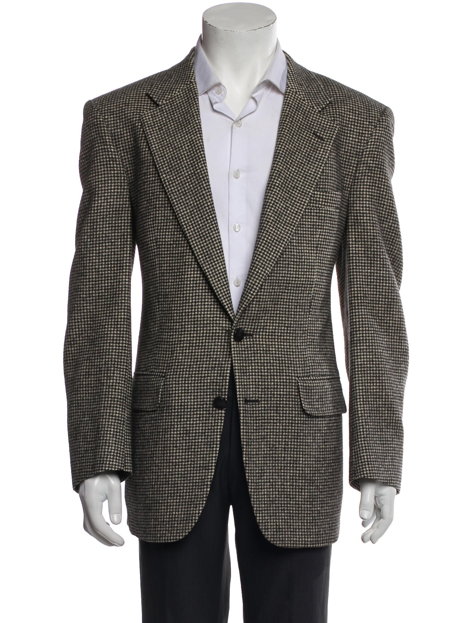 Burberry's Camel Hair Houndstooth Print Blazer