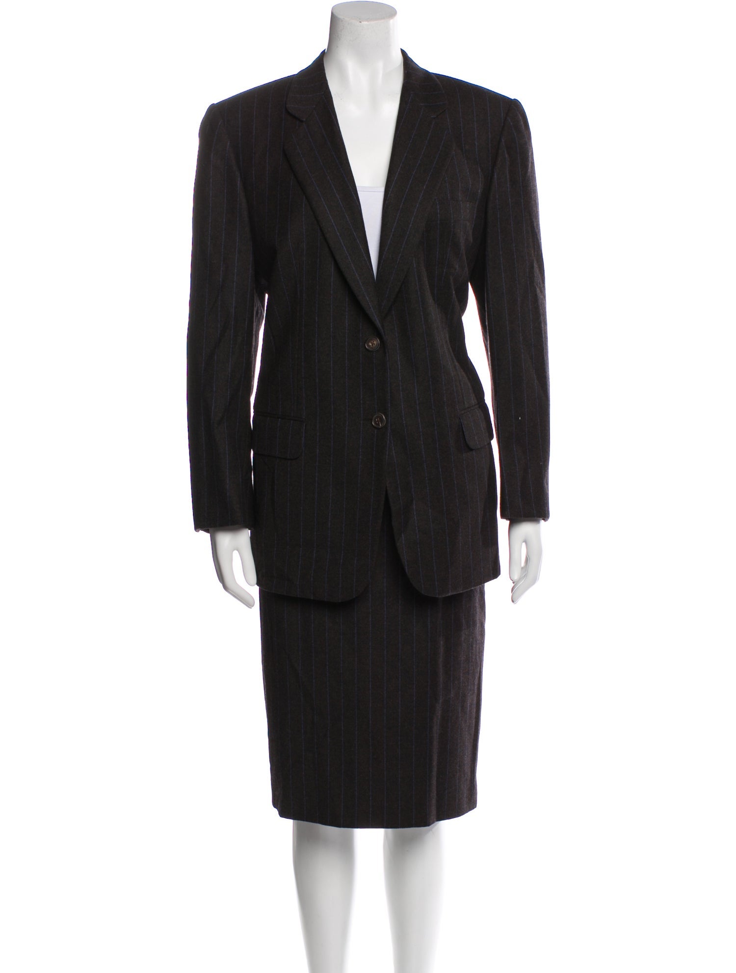 Burberry's Wool Striped Skirt Set