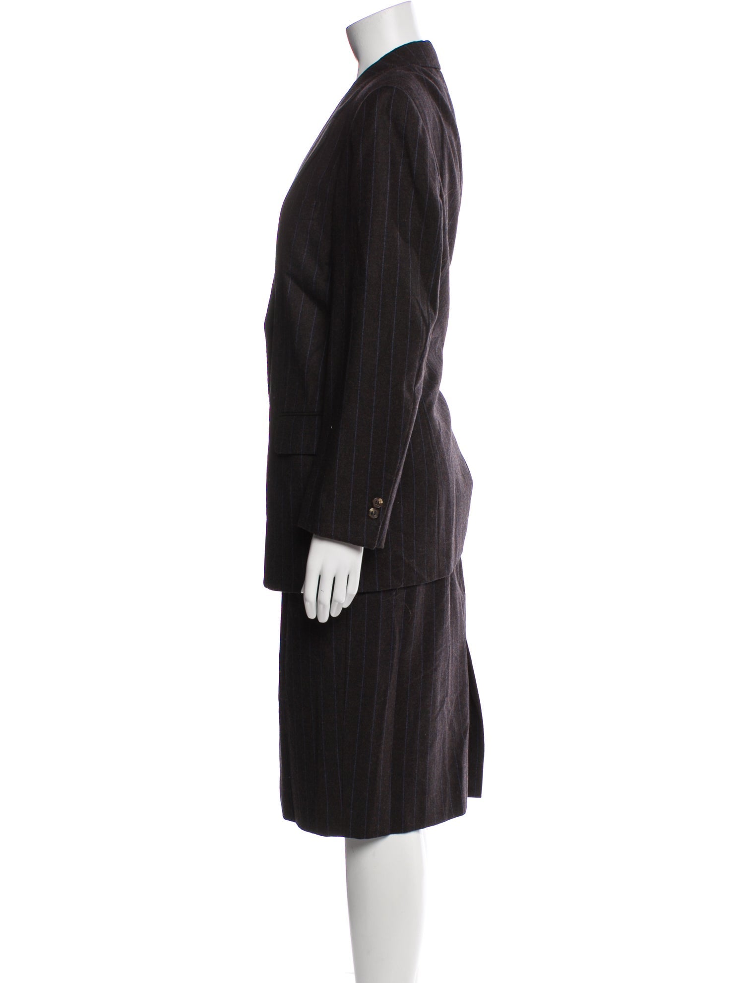 Burberry's Wool Striped Skirt Set