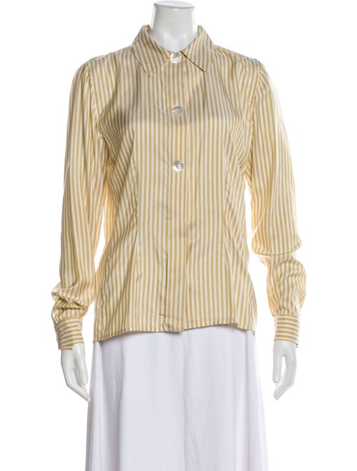 Burberry's Vintage Silk Button-Up Top
