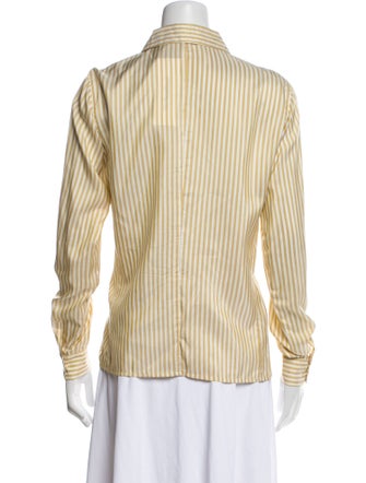 Burberry's Vintage Silk Button-Up Top