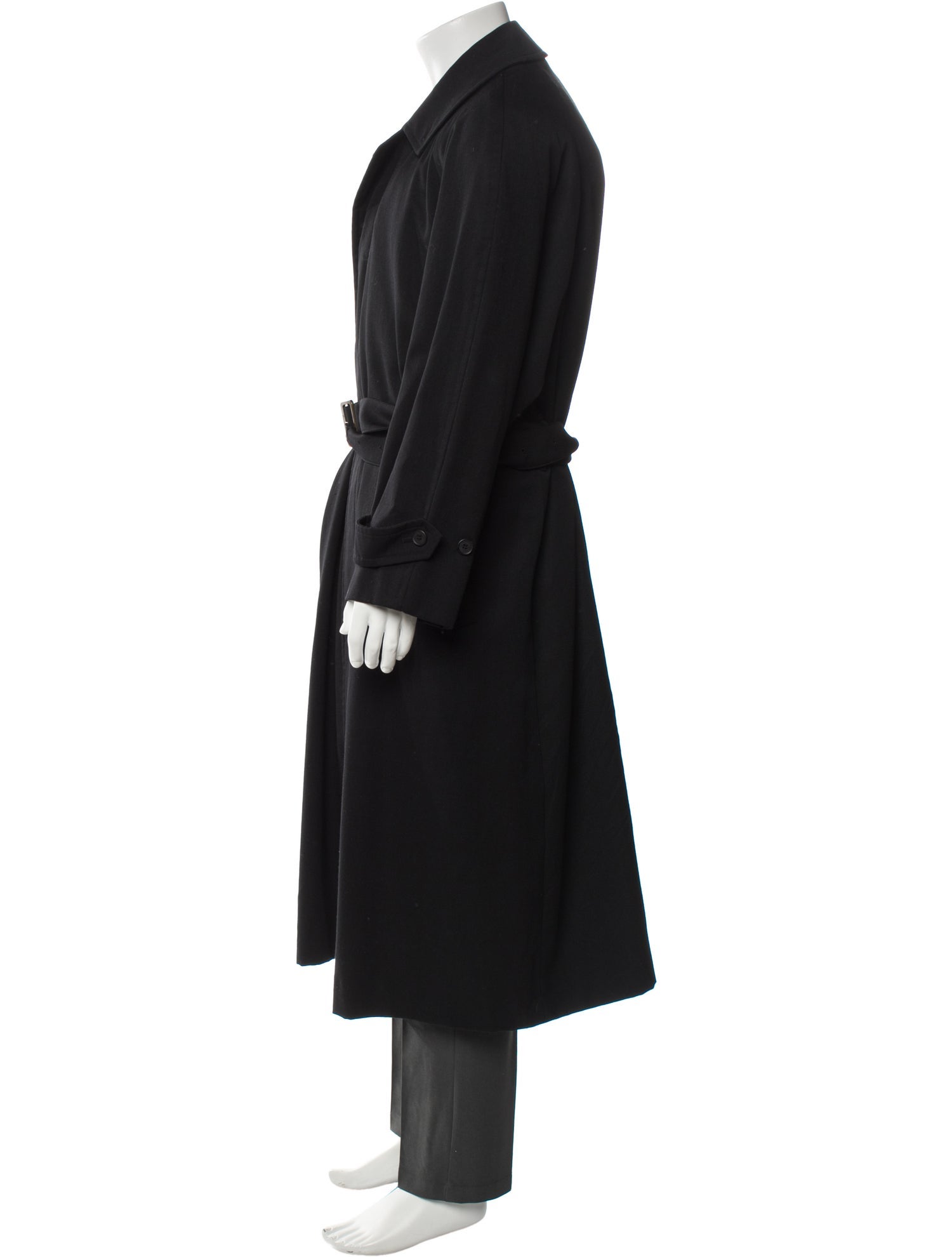 Burberry's Nova Check Pattern Wool Trench Coat