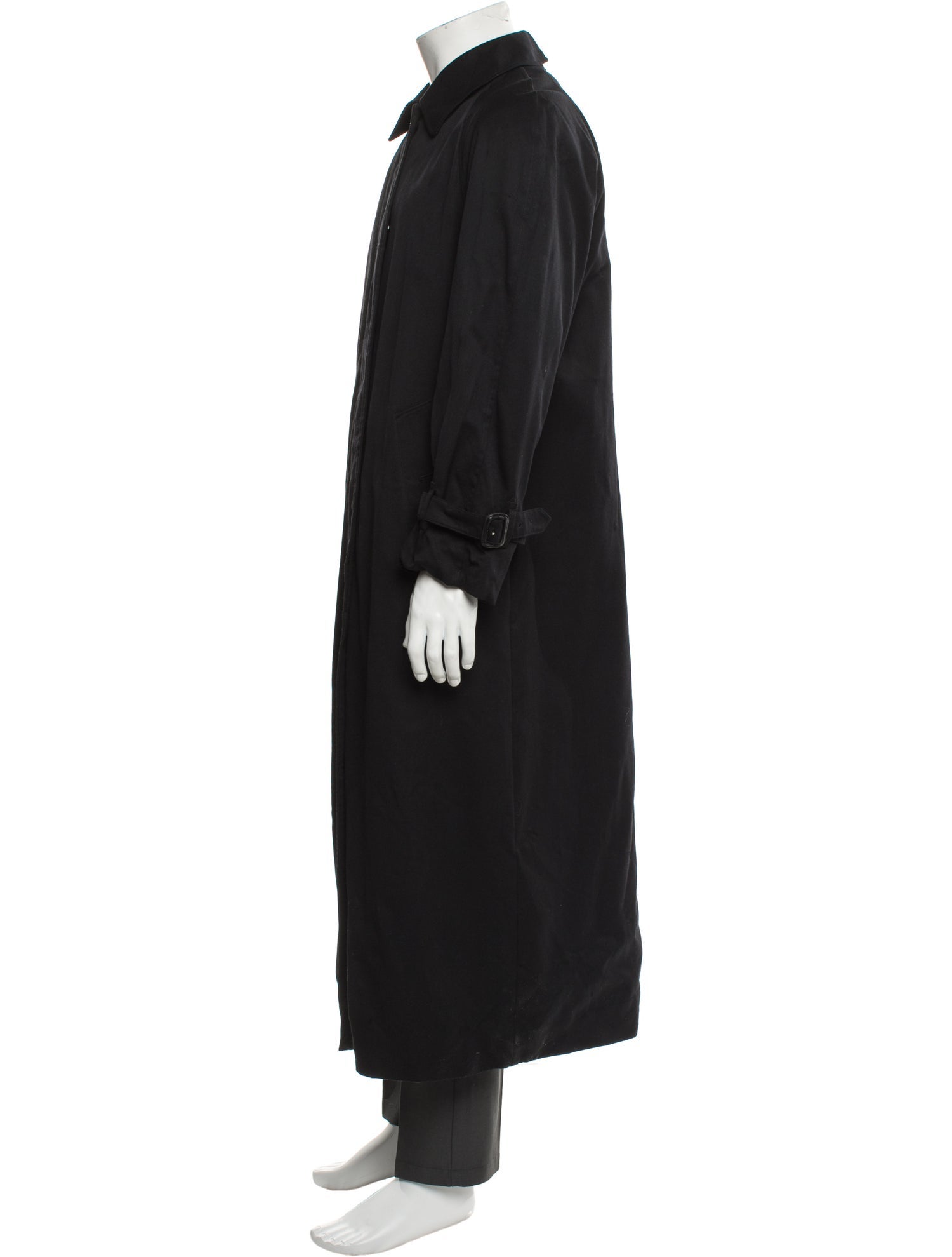 Burberry's House Check Pattern Wool Trench Coat