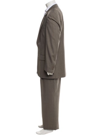 Burberry's Wool Plaid Print Two-Piece Suit