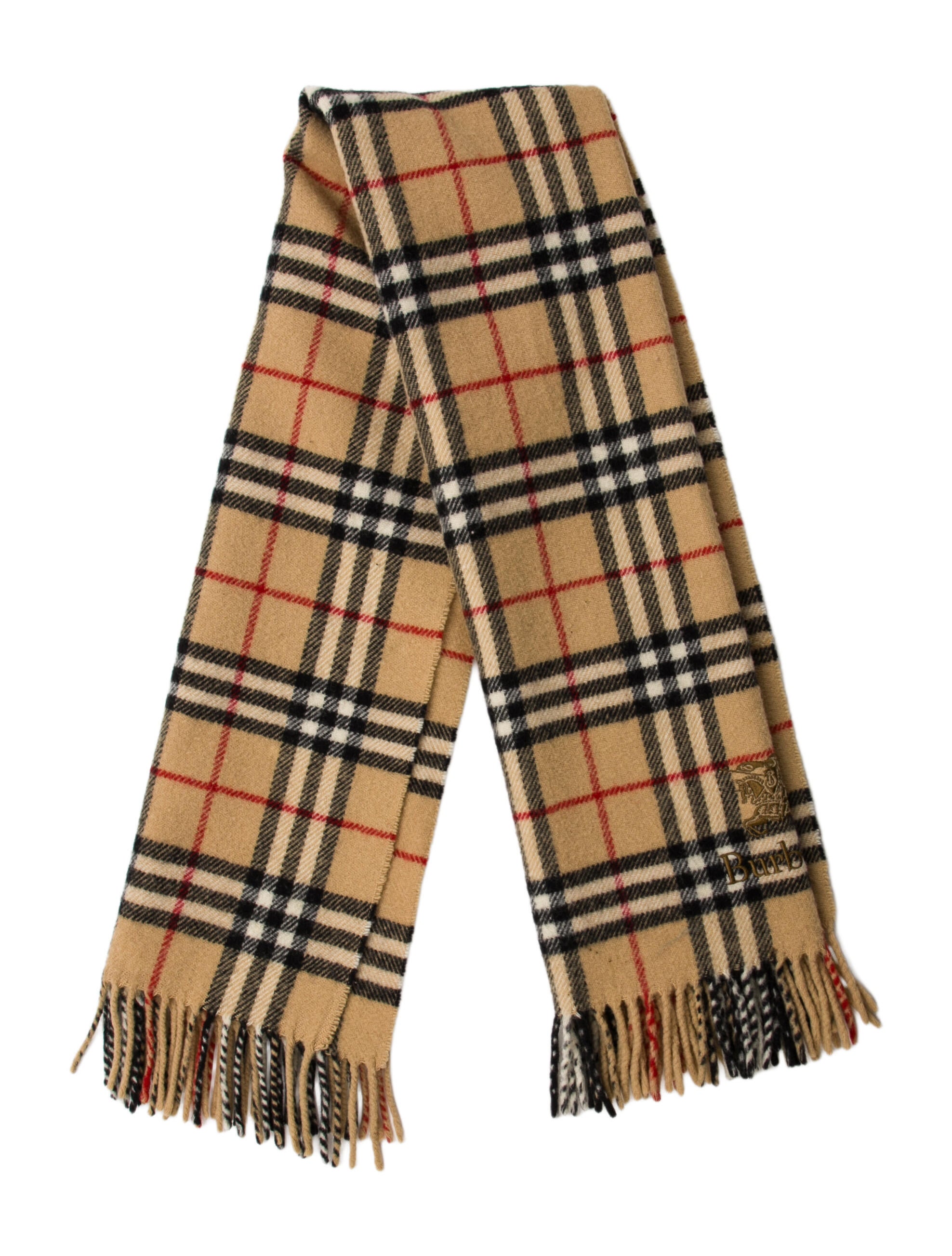 Burberry's Wool Nova Check Pattern Scarf