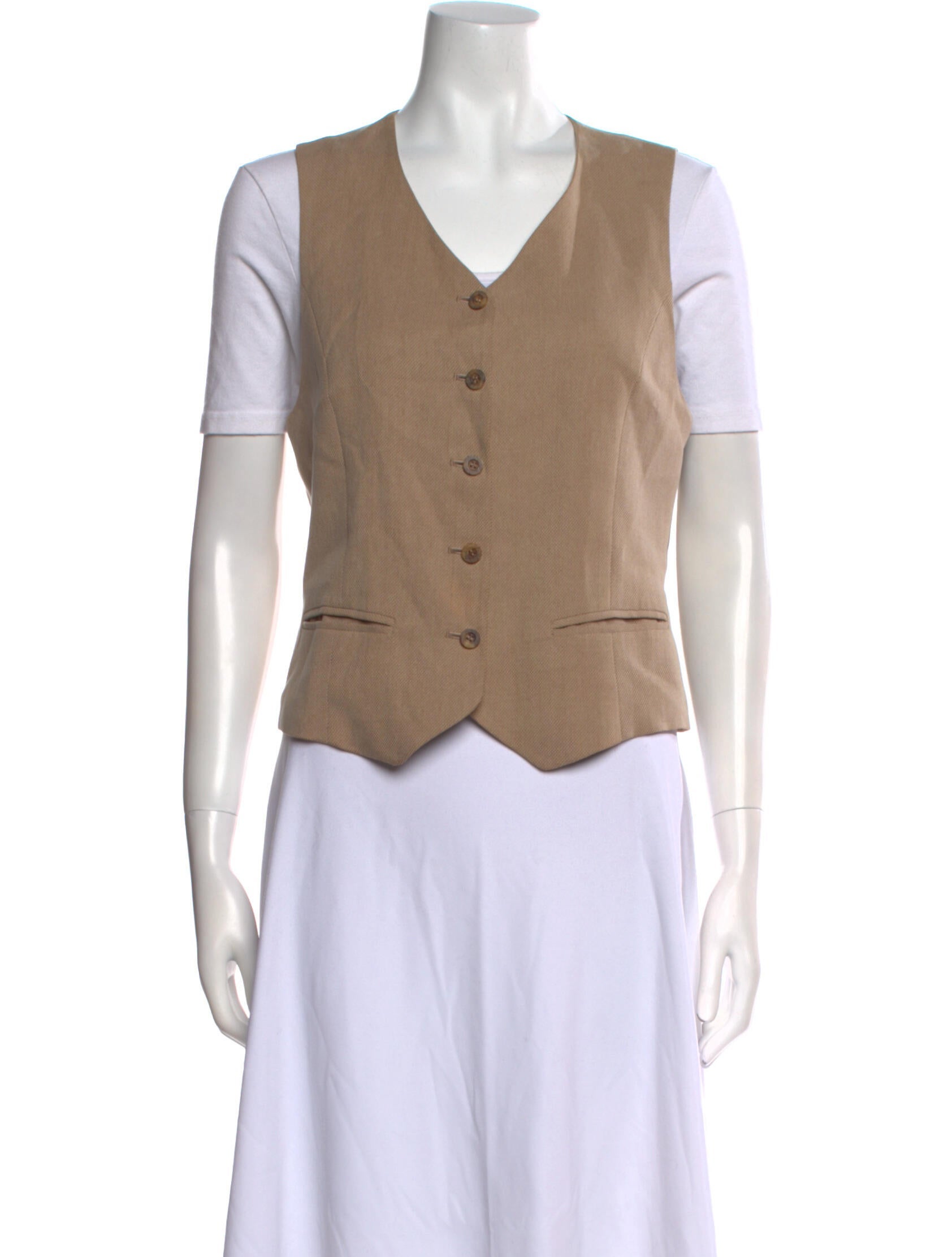 Burberry's V-Neck Short Sleeve Crop Top