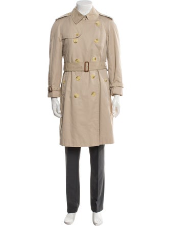 Burberry's Nova Check Pattern Wool Trench Coat