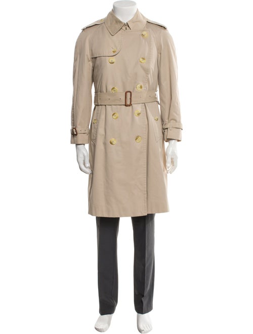 Burberry's Nova Check Pattern Wool Trench Coat