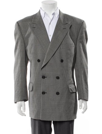 Burberry's Wool Plaid Print Blazer