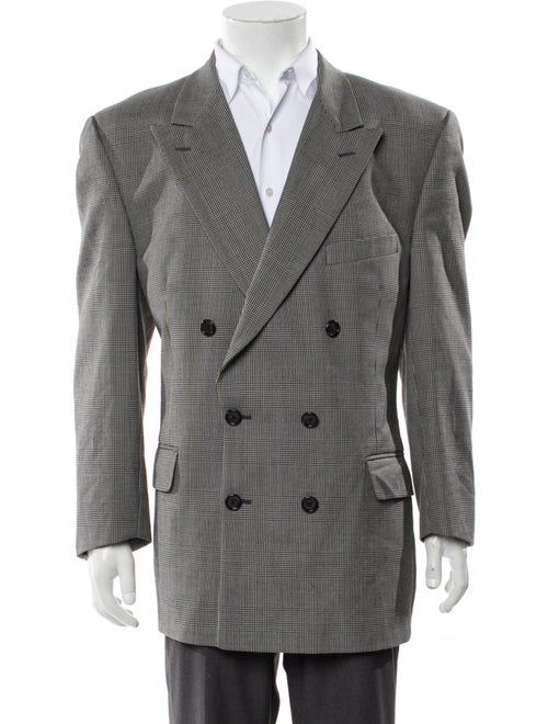 Burberry's Wool Plaid Print Blazer