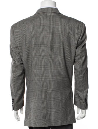 Burberry's Wool Plaid Print Blazer