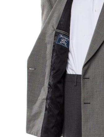 Burberry's Wool Plaid Print Blazer