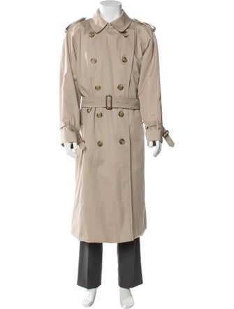 Burberry's Nova Check Pattern Wool Trench Coat