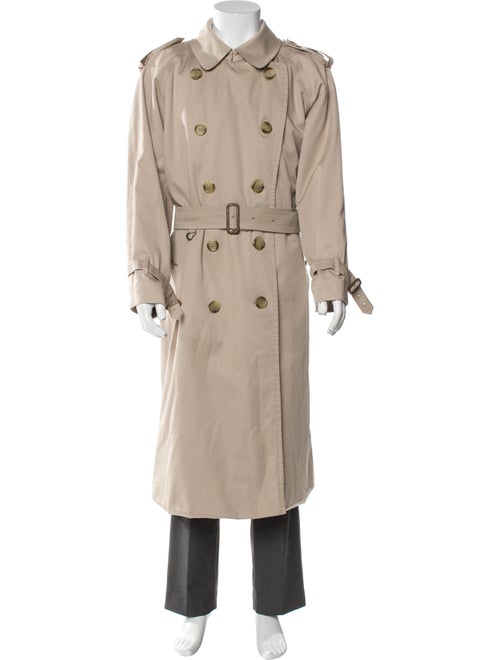 Burberry's Nova Check Pattern Wool Trench Coat