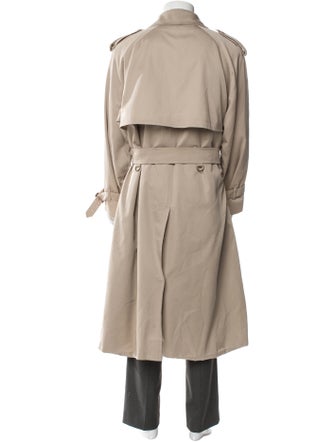 Burberry's Nova Check Pattern Wool Trench Coat