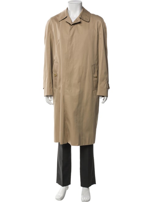Burberry's House Check Pattern Wool Trench Coat