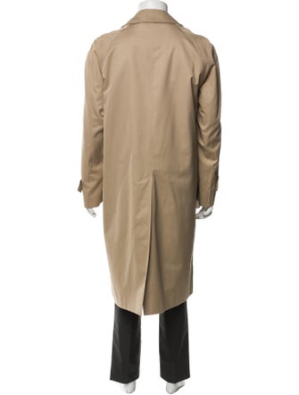 Burberry's House Check Pattern Wool Trench Coat